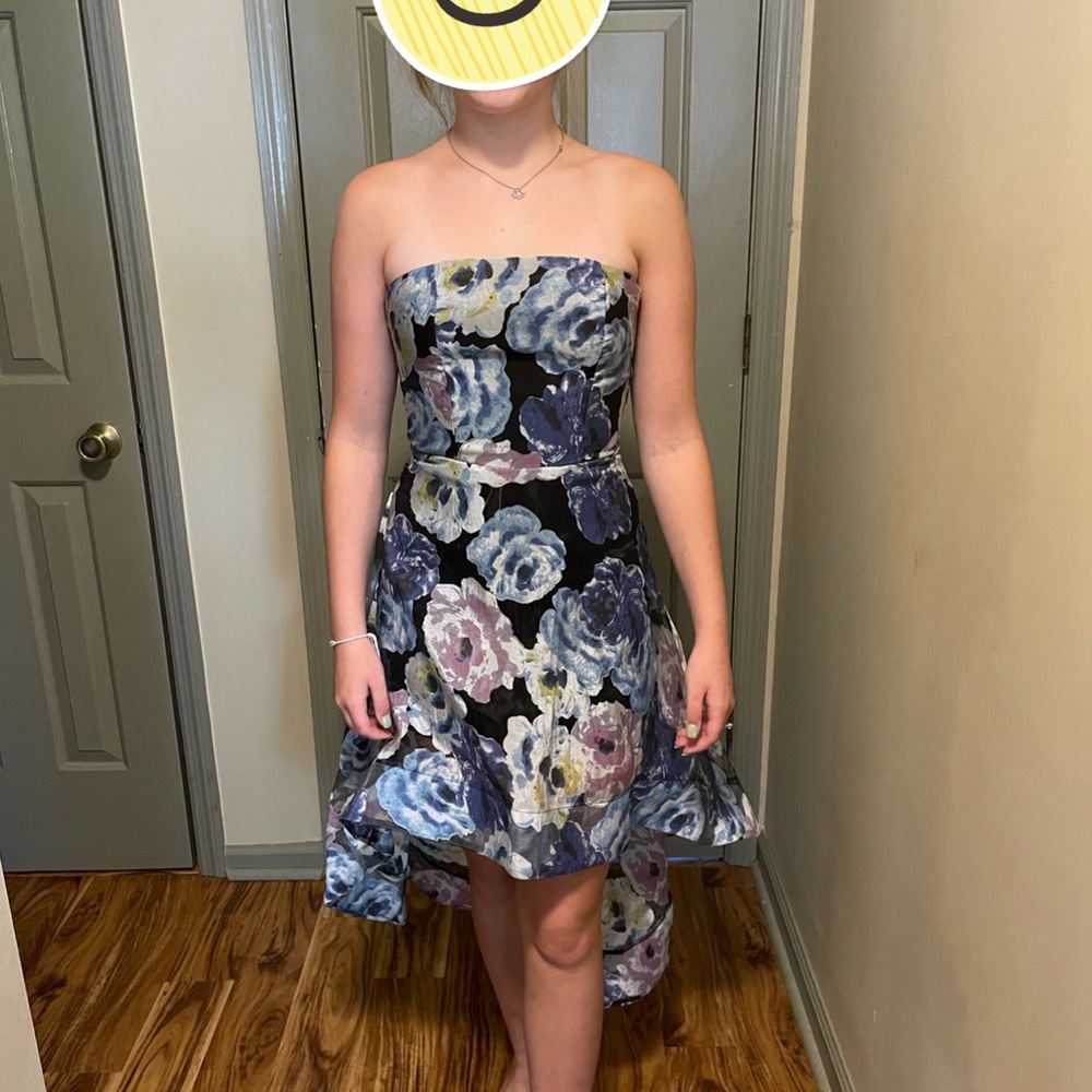 Cute floral high low